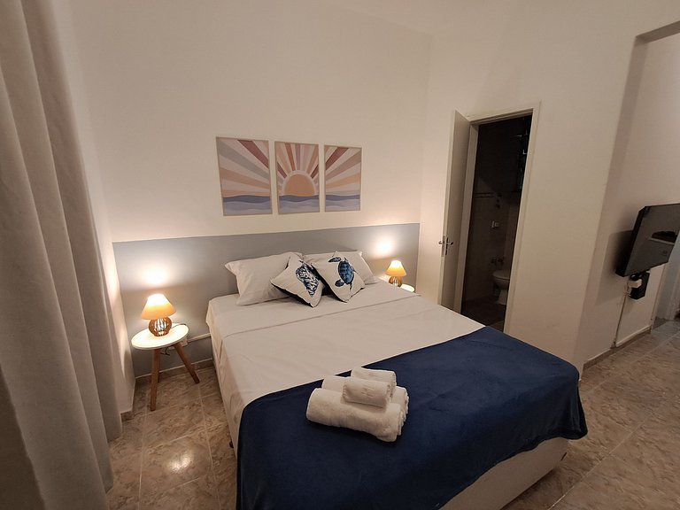 Studio c/ cama Queen | 400m da praia